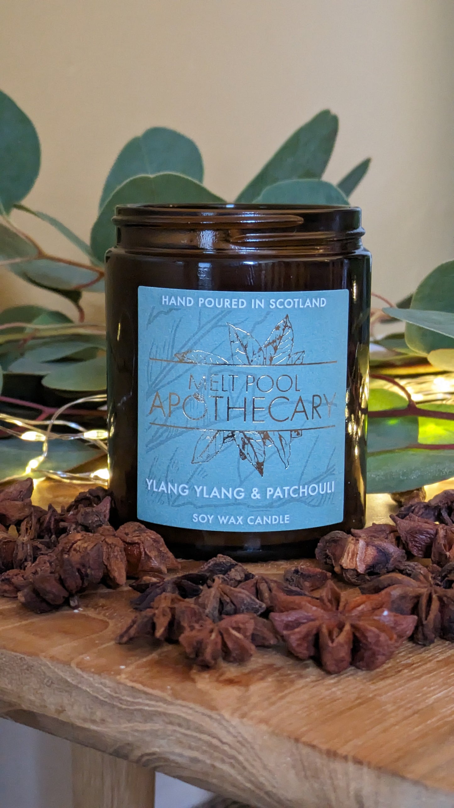 Ylang Ylang & Patchouli - Medium Amber Jar Candle