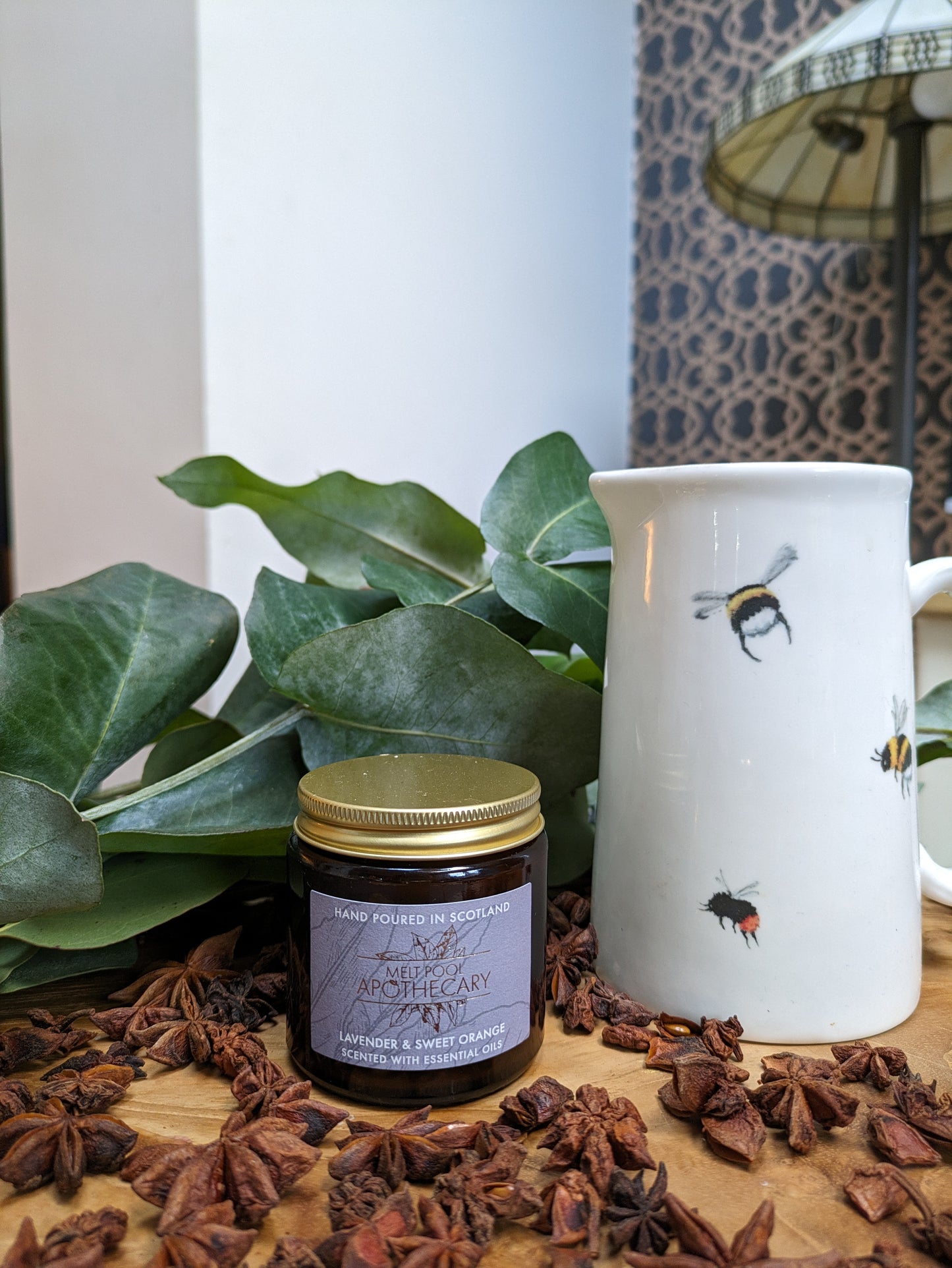 Lavender & Sweet Orange - Small Amber Jar Candle