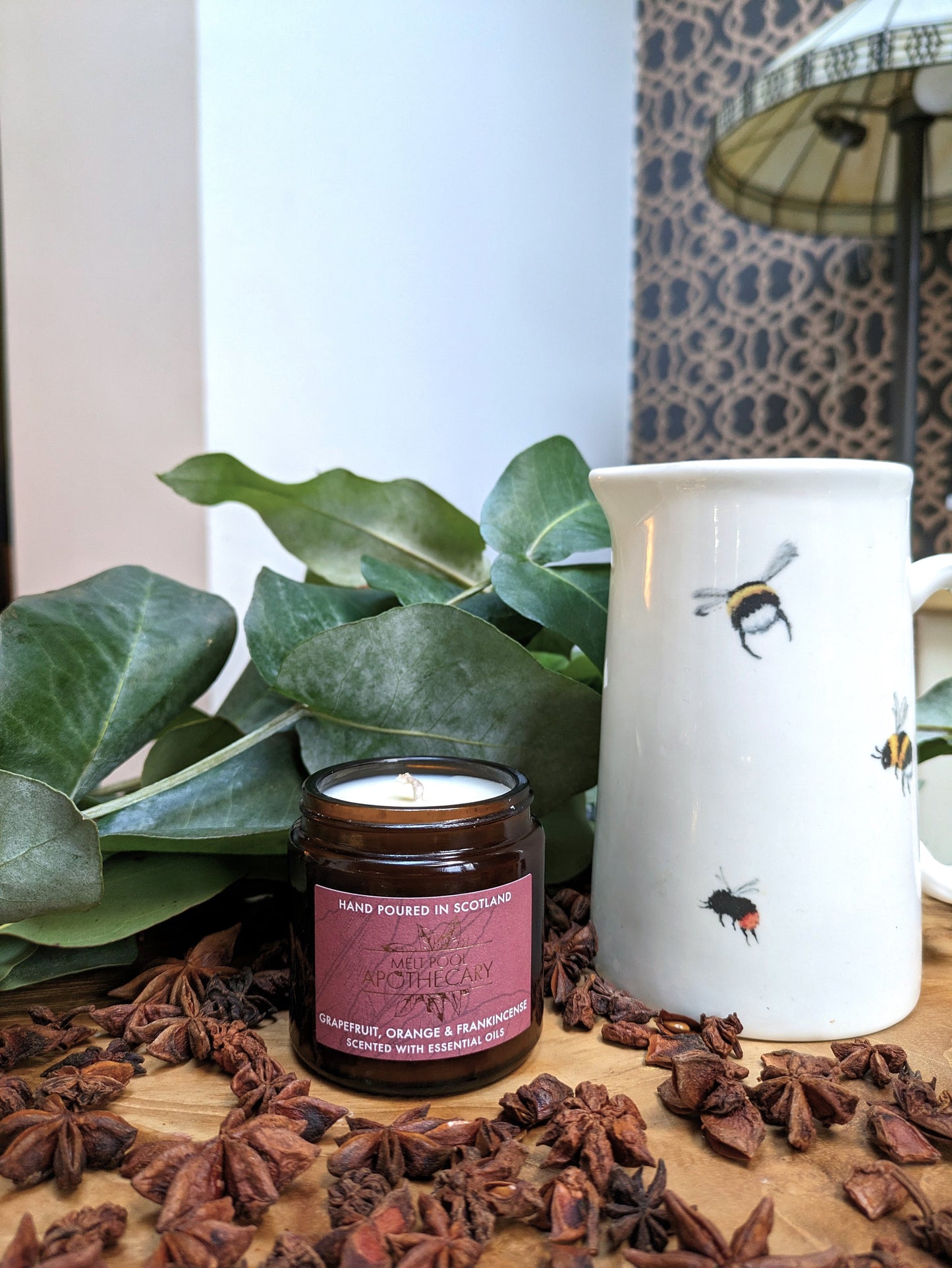 Grapefruit, Orange & Frankincense - Small Amber Jar Candle