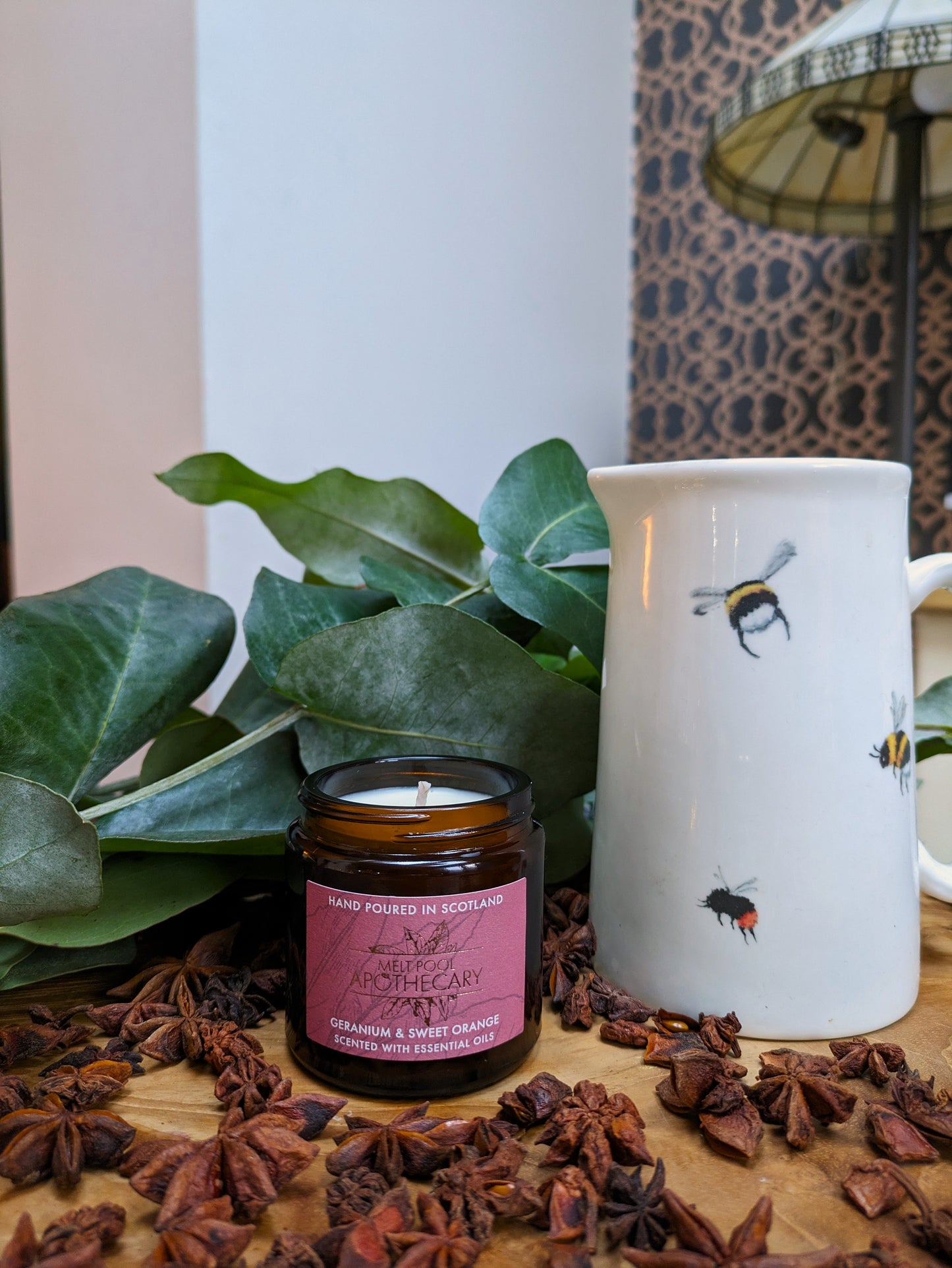 Geranium & Sweet Orange - Small Amber Jar Candle